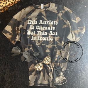 Acid wash black tee unisex sizing